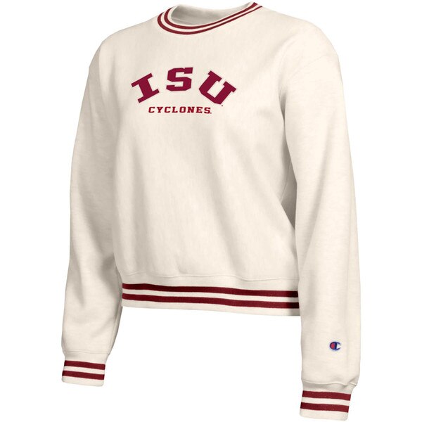 Champion Women's ISU Cream Reverse Weave Ribbed Crewneck Sweatshirt vendor image
